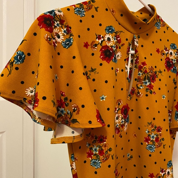 DRESSCODE L.A. Size M. Mustard Yellow Dress. - Picture 8 of 16